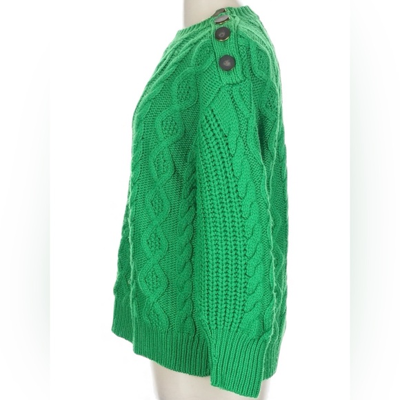 Sézane James Jumper in Verth Flash Merino Wool Size L - Picture 6 of 9